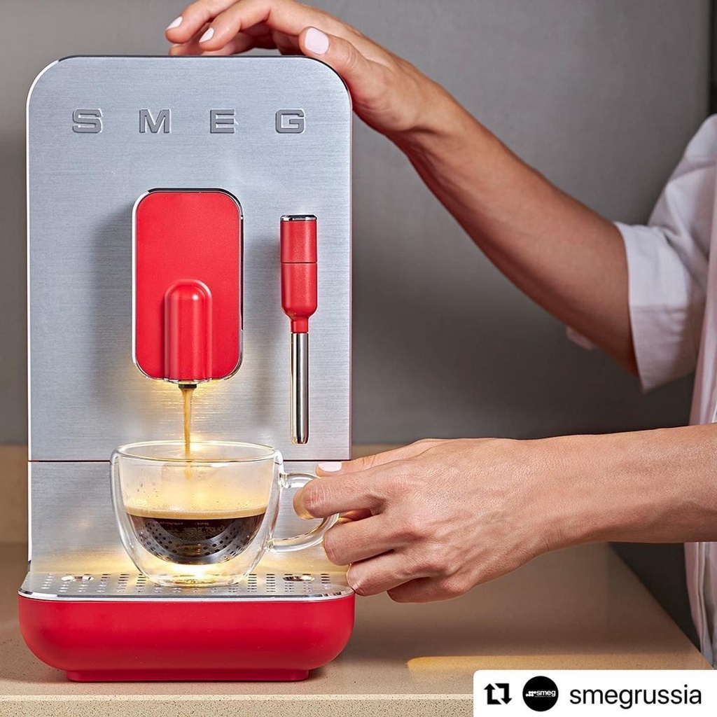 Máy Pha Cà Phê Espresso Smeg BCC02RDMEU, Red, Thermoblock, 19 Bar