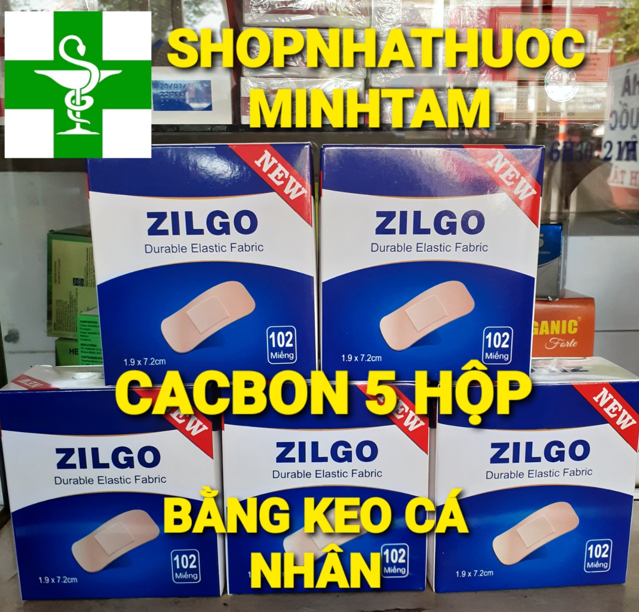 BĂNG KEO CÁ NHÂN ZILGO ( CABON 5 HỘP )