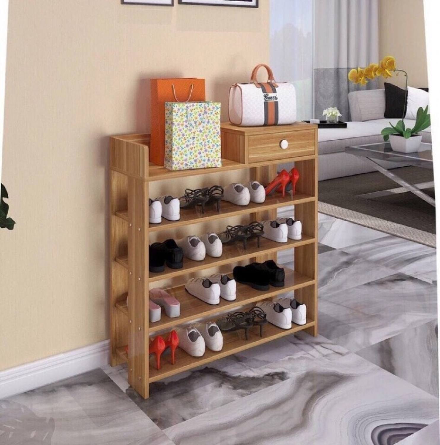 [HCM] Kệ để giày dép 5 tầng bằng gỗ MDF