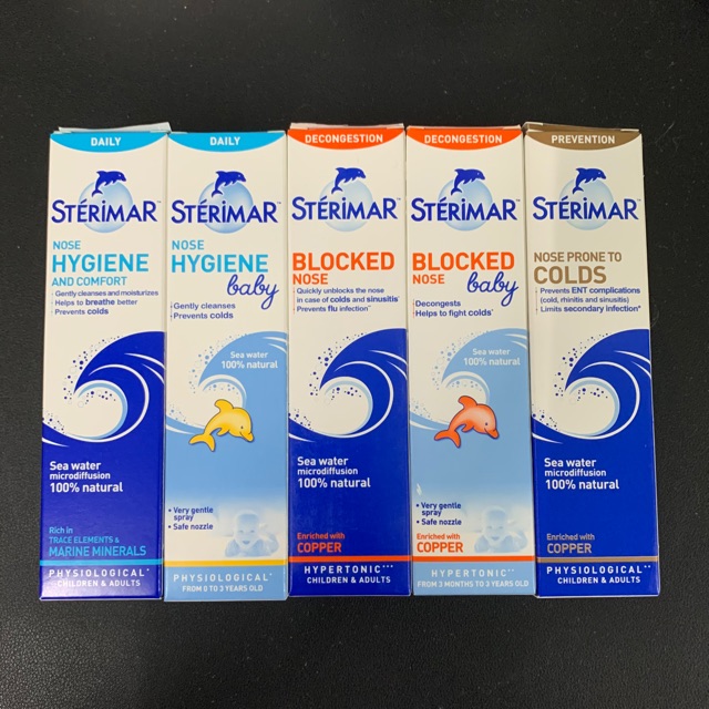 Sterimar - Dung dịch vệ sinh mũi / Xịt mũi Cá Heo