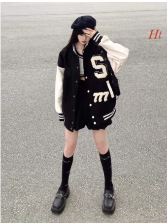 Áo khoác bomber phối tay Sm HT12
