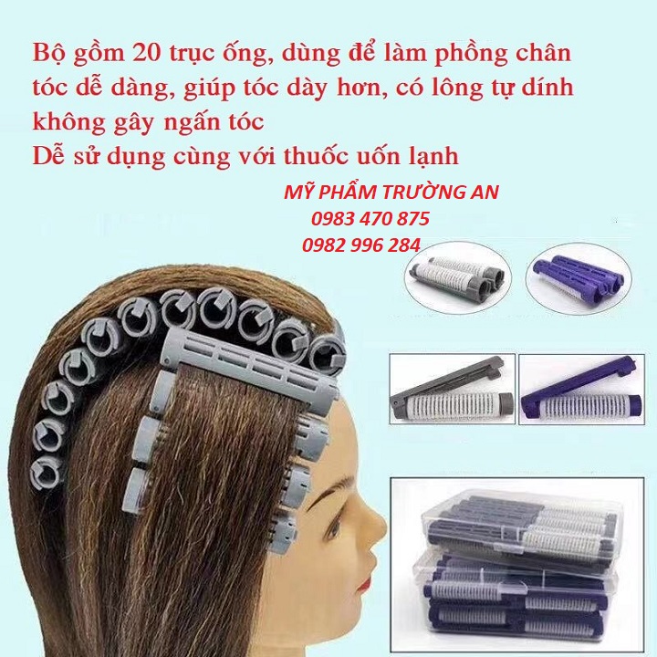 Bộ 10 trục uốn phồng chân tóc root perm volume