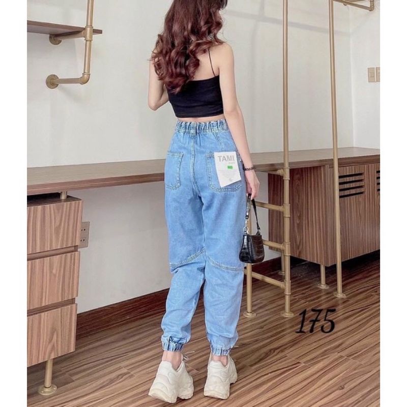 Quần Jeans baggy lưng cao tôn dáng
