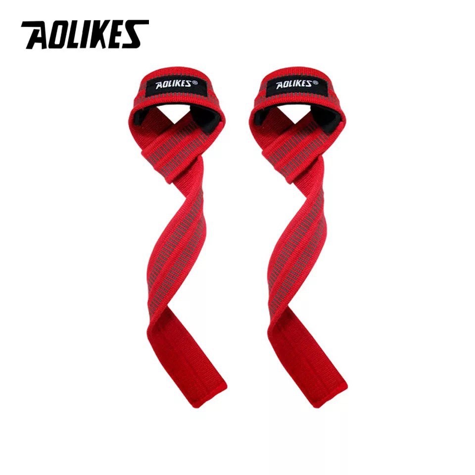 Dây kéo lưng trợ lực nâng đòn tạ aolikes 7635 chính hãng - đai quấn cổ tay tập gym authentic 100%
