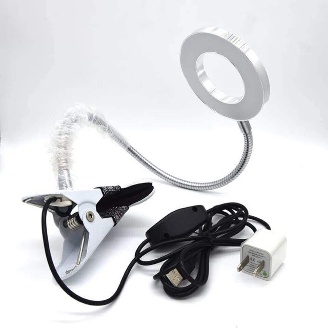 Đèn led mini kẹp bàn làm nail,nối mi,phun xăm 2 chế độ sáng