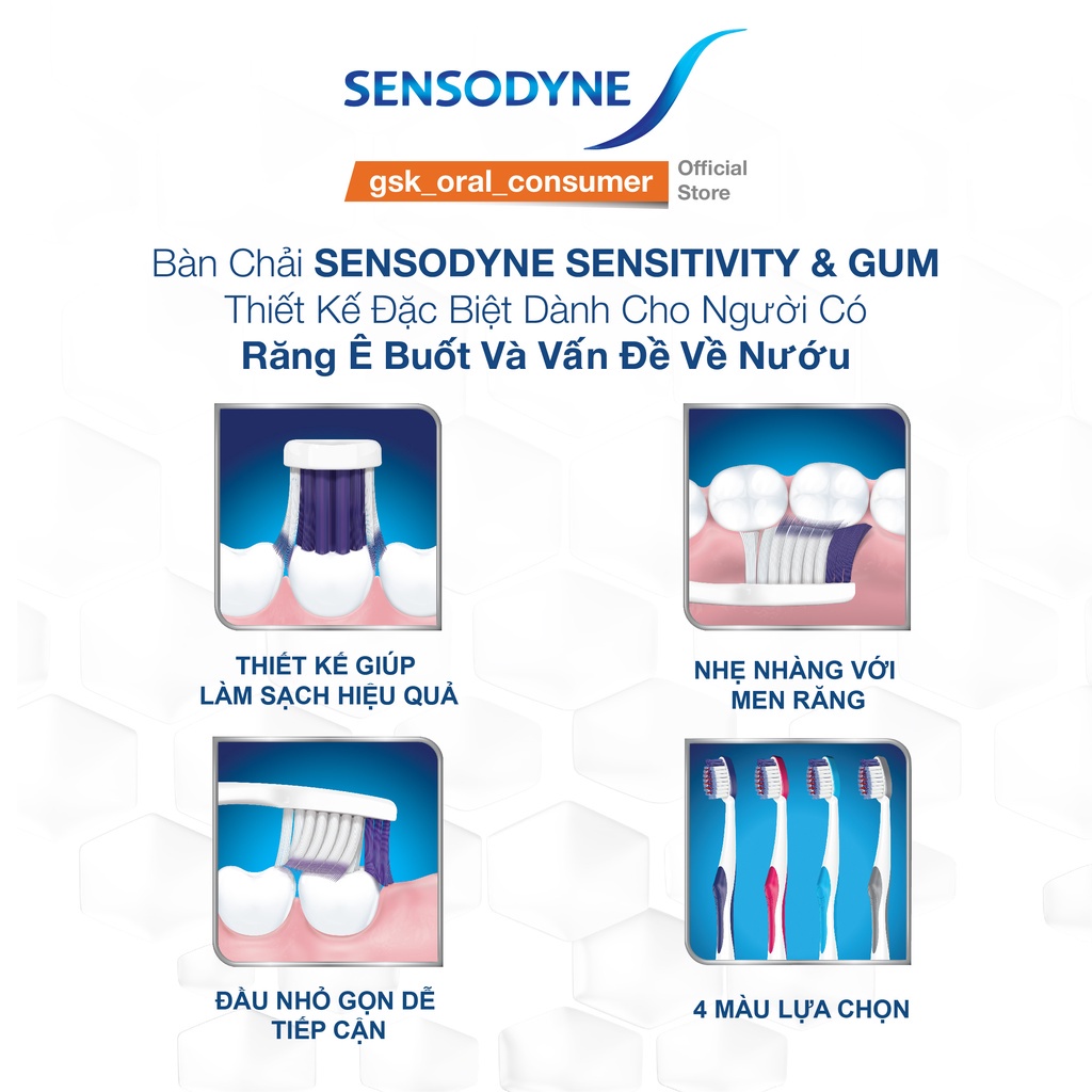 Bàn chải đánh răng Sensodyne Sensitivity & Gum - Dành cho răng ê buốt