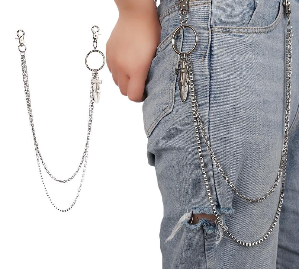 Chain Xích Quần 2 Dây Mặt Chiếc Lá