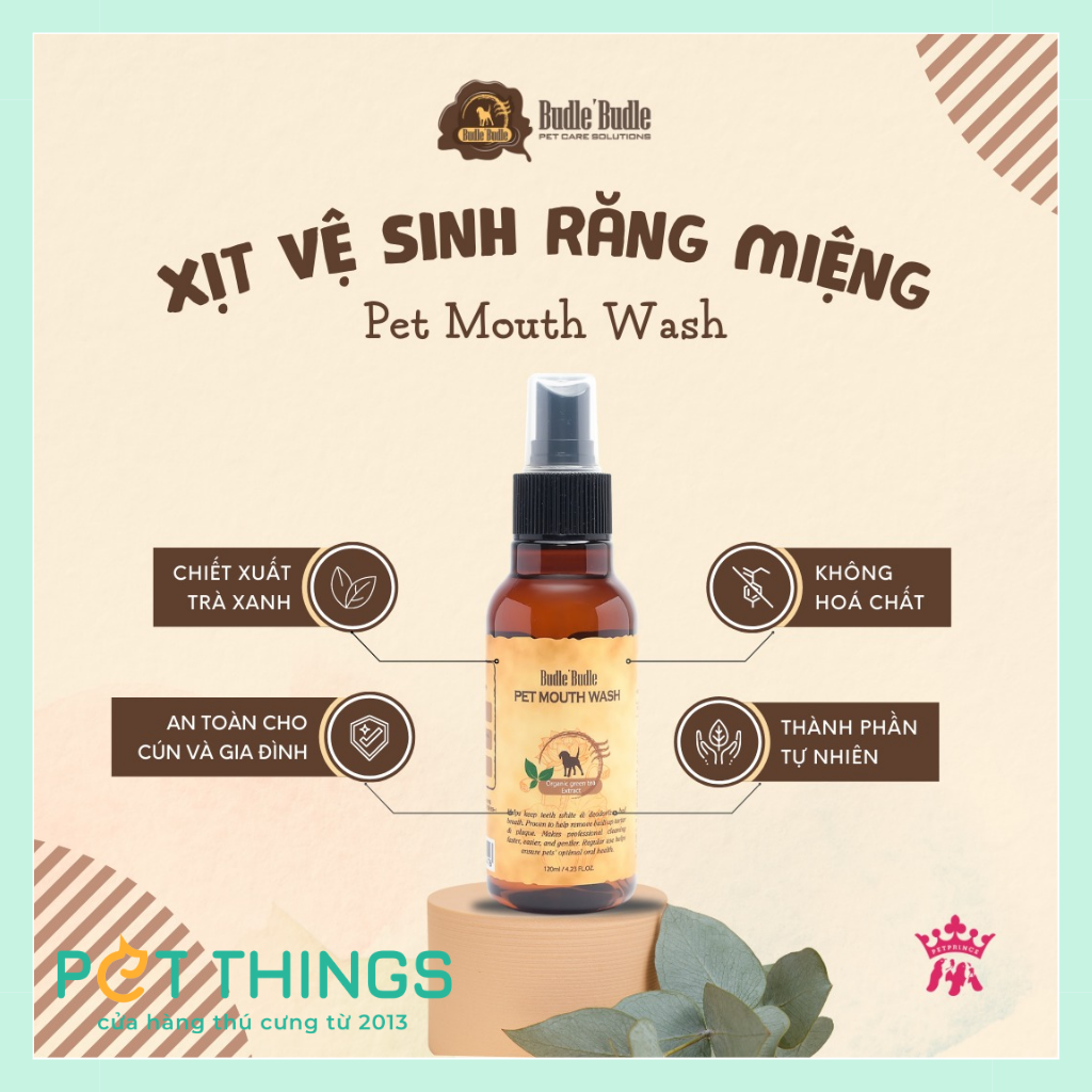 Xịt Vệ Sinh Răng Miệng Budle' Budle Cho Chó 120ml