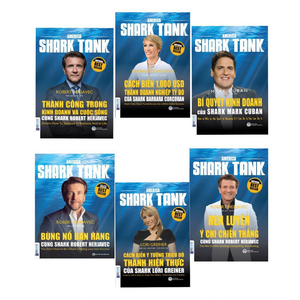 Sách - combo trọn bộ 6 cuốn sách america shark tank - phát triển kinh doanh