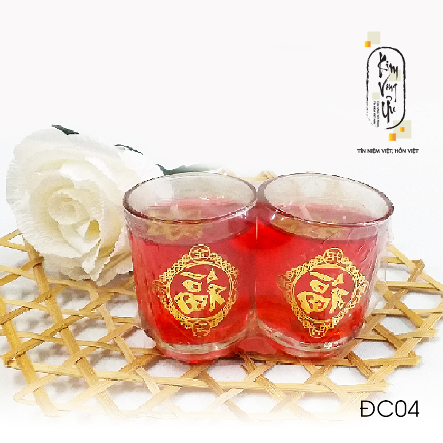 Đèn cầy ly cúng Ly Rượu Bầu ĐC04 cao 5.5cm  (Giá một cặp)