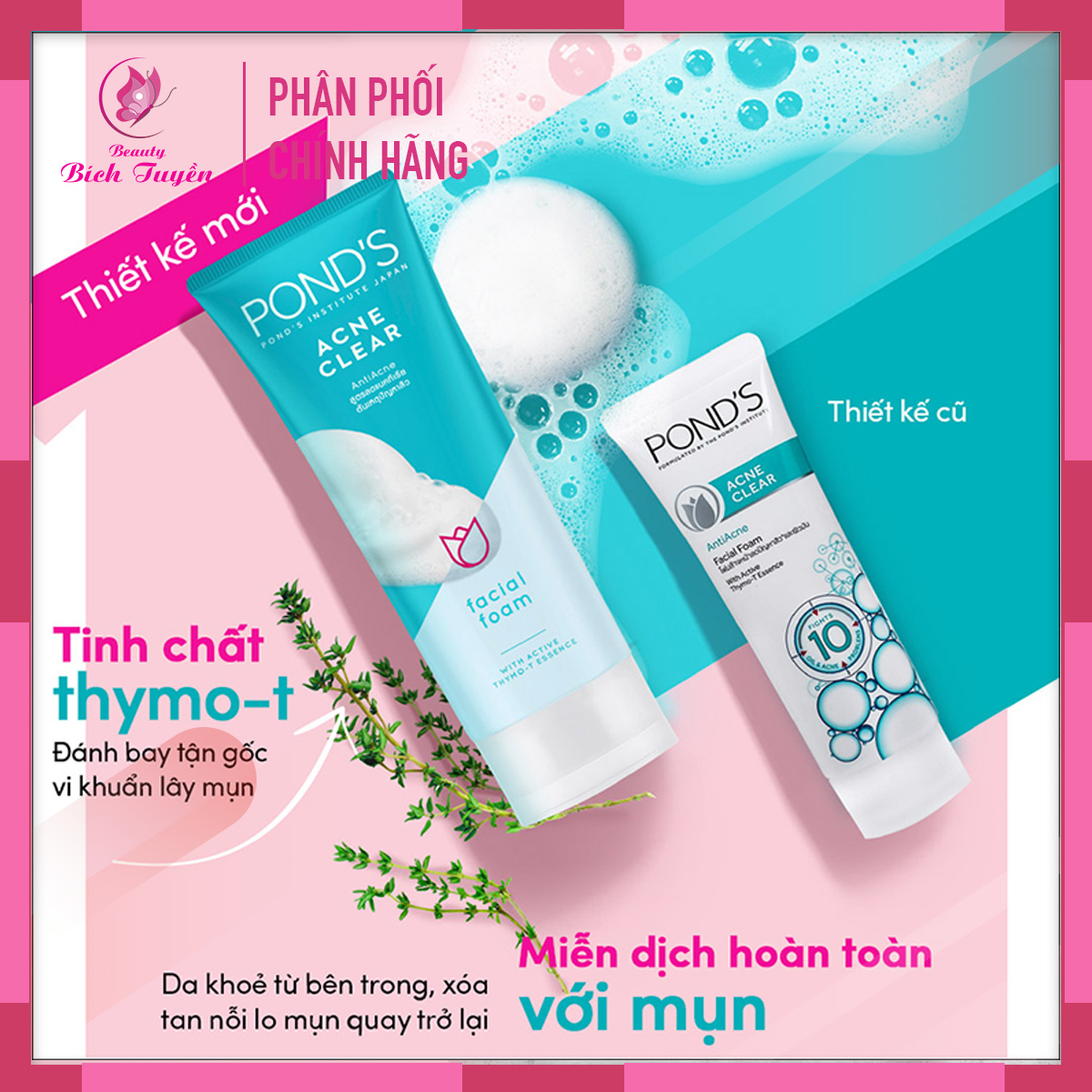 Sữa Rửa Mặt Sáng Da Ngừa Mụn POND'S ACNE CLEAR