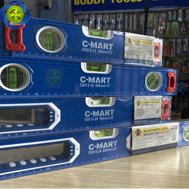 [HCM]Thước thuỷ C-MART D0013-12 300mm có từ