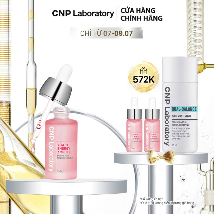 Tinh chất hồng 7 loại Vitamin B phục hồi và làm sáng da CNP Laboratory Vita-B Energy Ampule 15ml