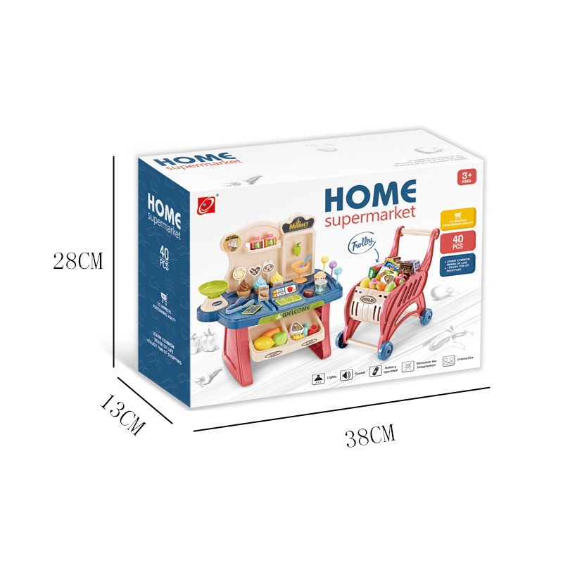 [HCM]Xe đẩy nhà hàng bán đồ ăn sáng đồ chơi