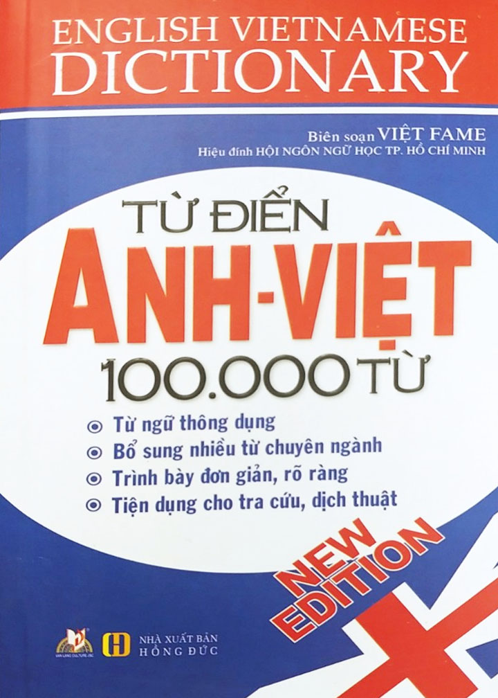 Sách Từ Điển Anh - Việt 100000 Từ