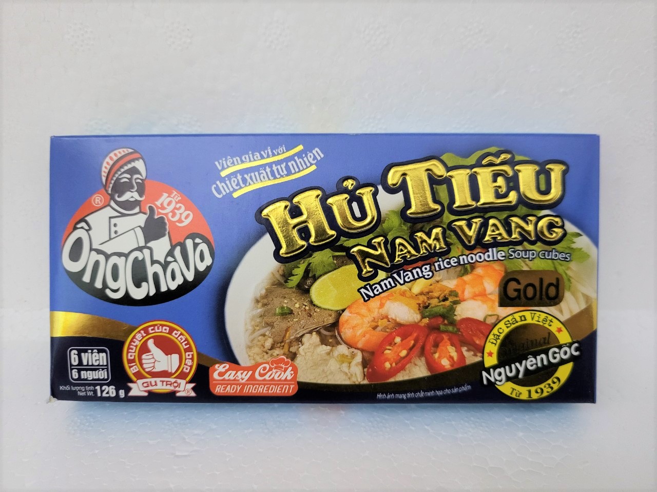 [OCV Hộp 126g – HỦ TIẾU NAM VANG ] VIÊN GIA VỊ NẤU ĂN [VN] ÔNG CHÀ VÀ NamVang Rice Noodle Soup Cubes