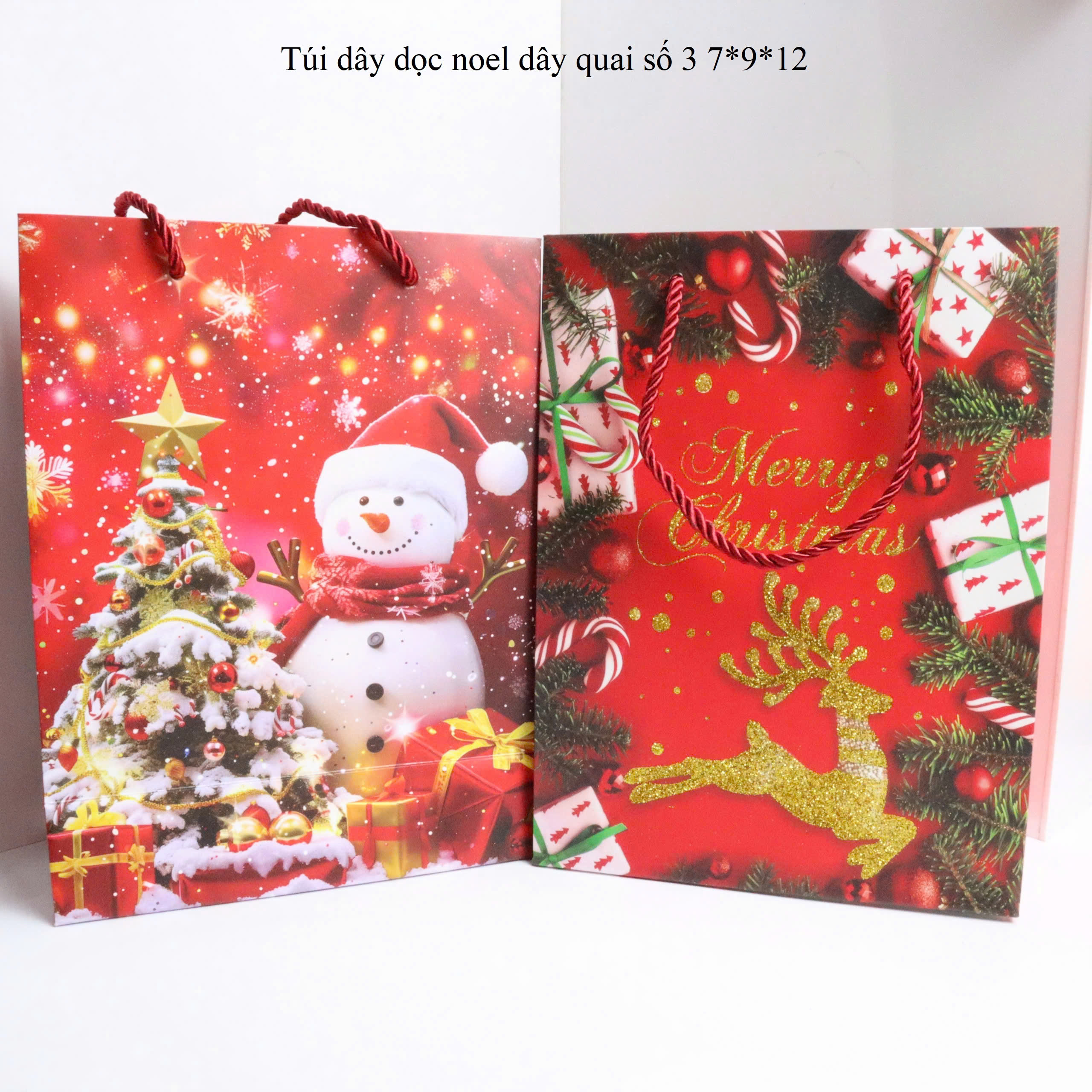 Combo 3 Túi Noel Giấy Đựng Quà Tặng Sang Trọng Giáng Sinh Noel Dễ Thương