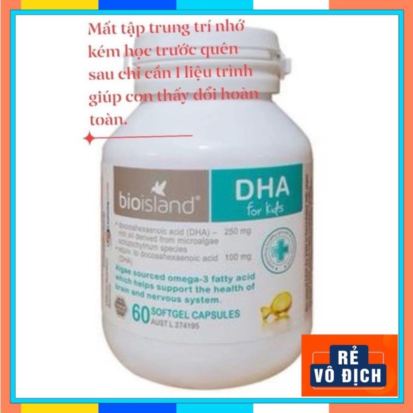 Bảng giá DHA Bioisland - Viên uống DHA For Kids 60v [ Nhà Thuốc Trung Lan] Phong Vũ