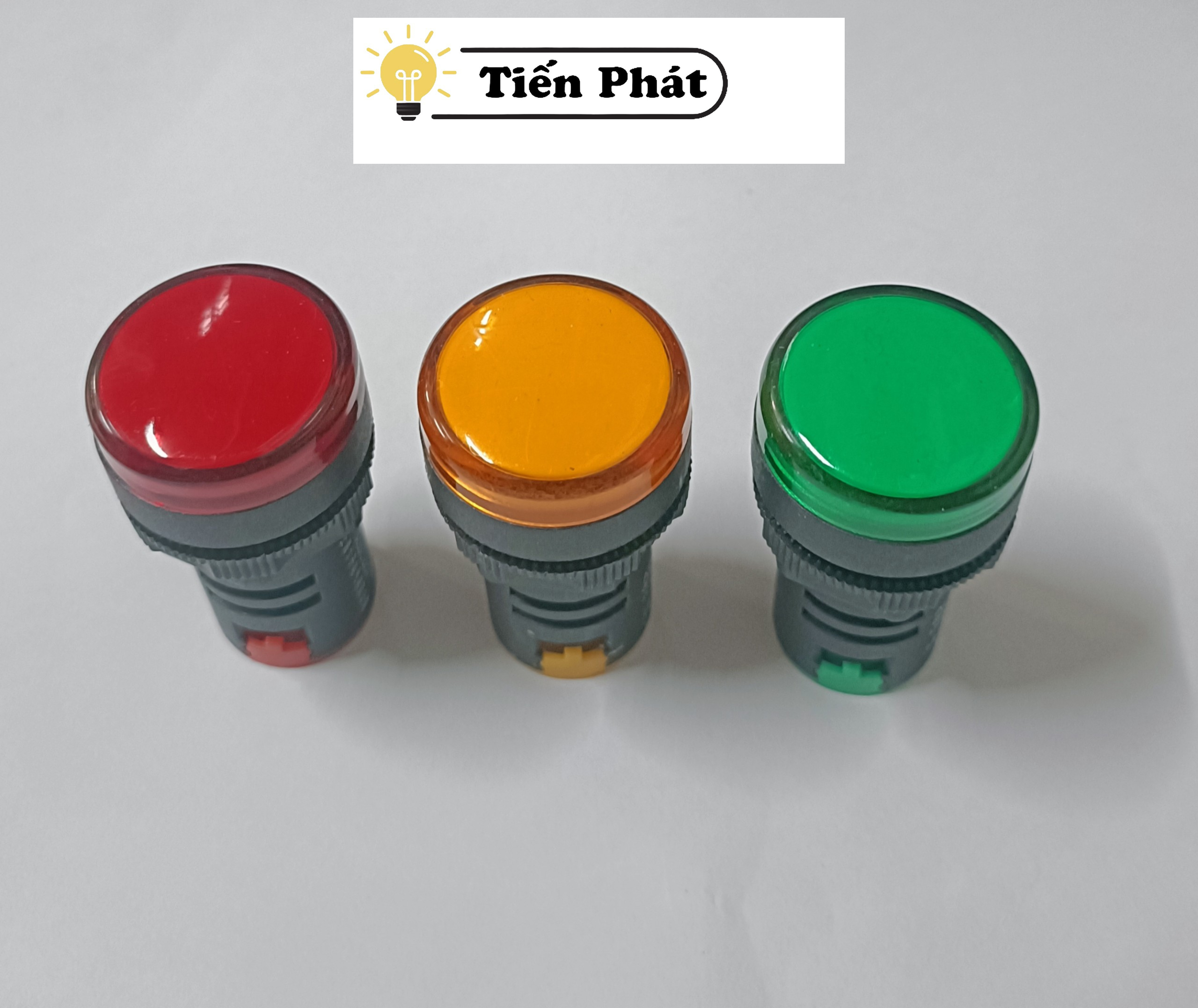 Combo 03 Đèn led báo pha phi 22 220V - Đỏ Vàng Xanh