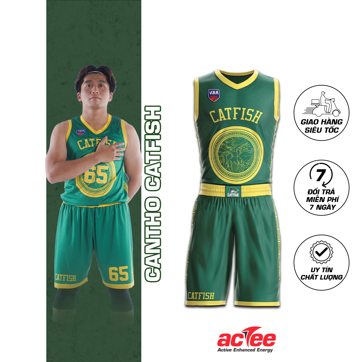 Đồ bóng rổ Cantho Catfish VBA 2021