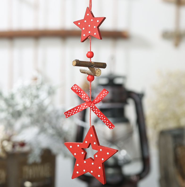 Dây treo chấm bi đỏ trang trí cây thông, trang trí noel giáng sinh