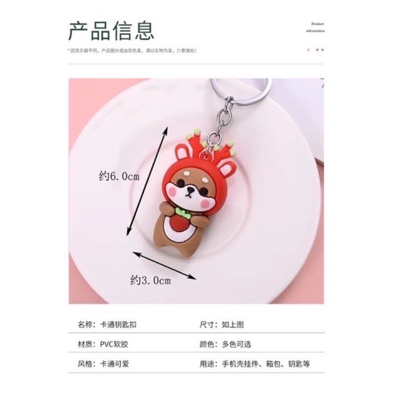 [Nhập RS0822 giảm 30k cho đơn 99k]Móc Khoá Hình Chó Shiba Siêu Đáng Yêu