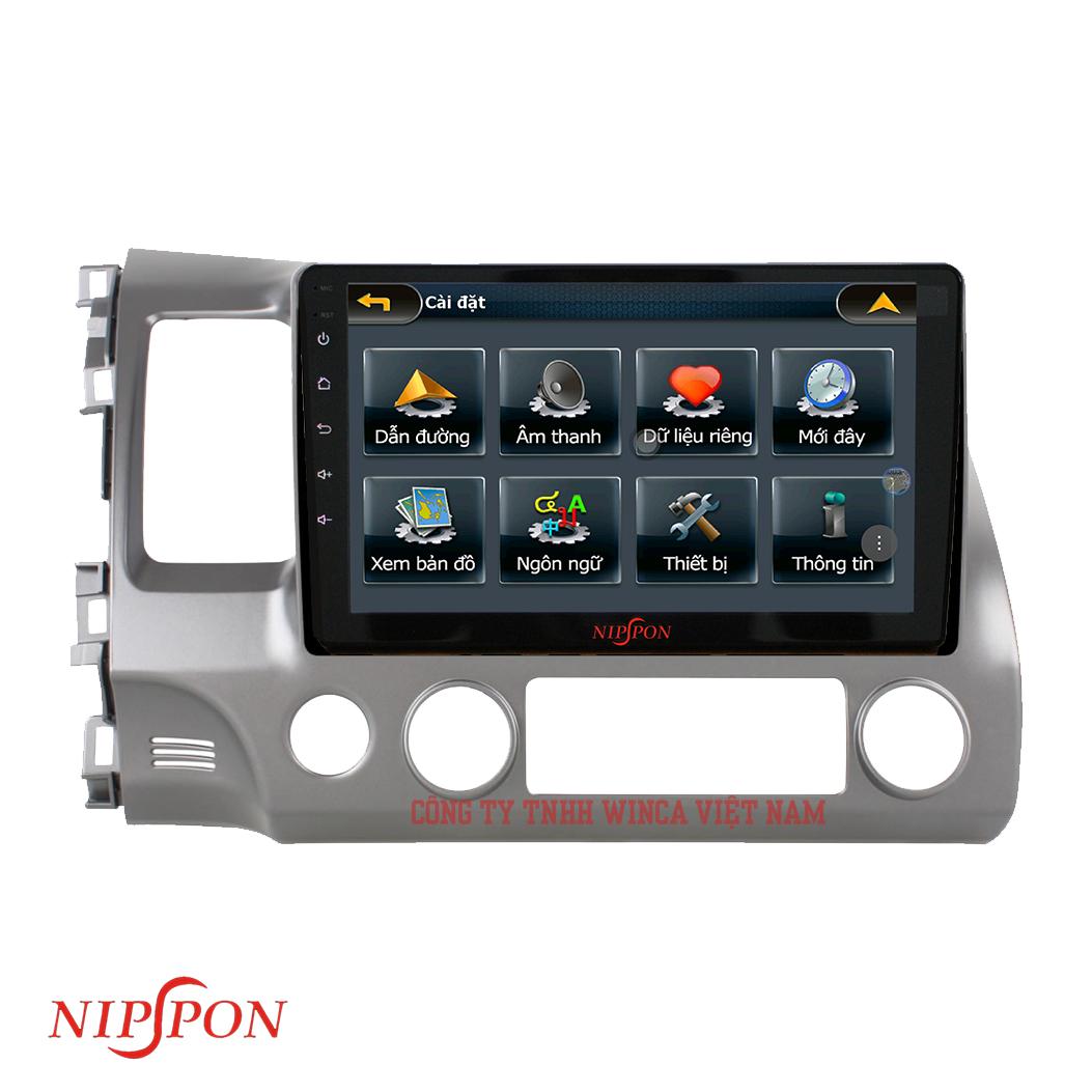 Màn Hình Android Nippon - HONDA CIVIC 2004 - 2011 (TẶNG KÈM SIM 4G + CAMERA HÀNH TRÌNH U6 + CODE VIETMAP)