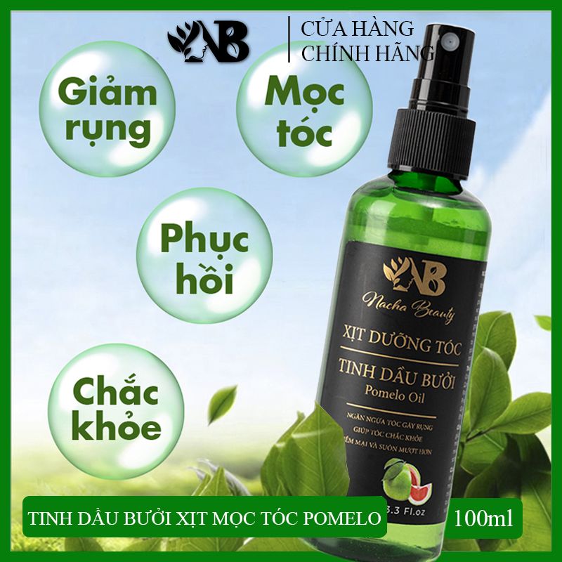( TẶNG MẶT NẠ) Xịt Dưỡng Tóc Pomelo Tinh Dầu Bưởi Cao Cấp - Nacha Beauty - Giải pháp cho các vấn đề về tóc hư tổn