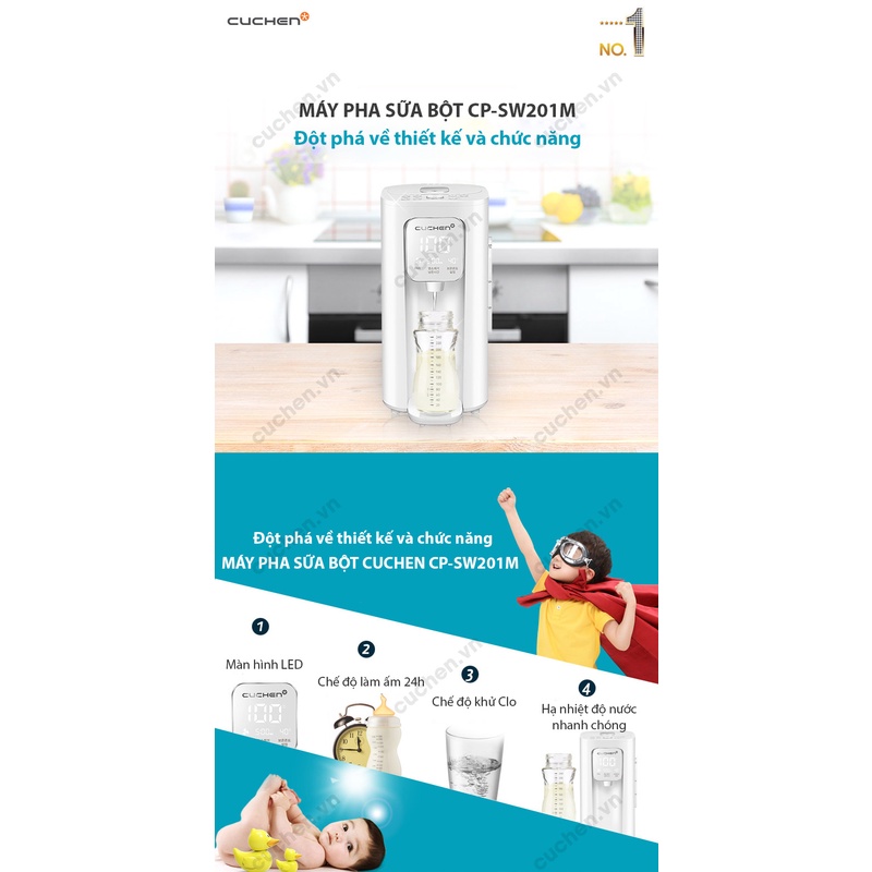 Bình thủy/Máy pha sữa bột Cuchen CP-SW201M 2.2L (Nhập khẩu )