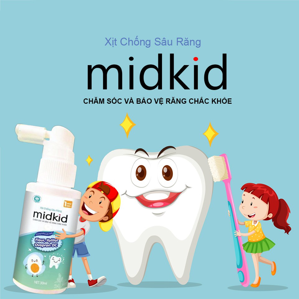 Xịt Chống Sâu Răng Cho Bé MIDKID - Cho Bé Hàm Răng Chắc Khỏe