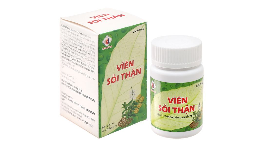 Viên sỏi thận giúp tan sỏi thận lọ 100 viên