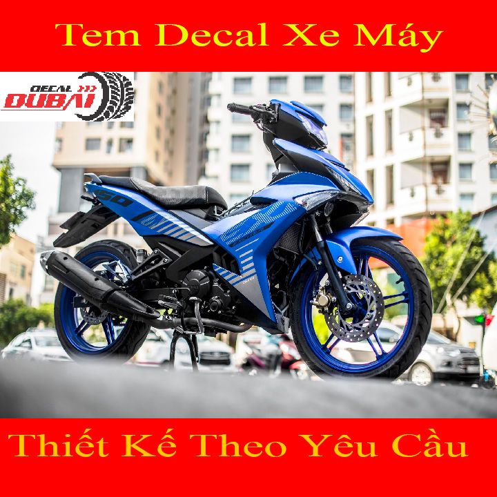 Tem trùm Dán Xe Exciter Xanh Sọc Thể Thao