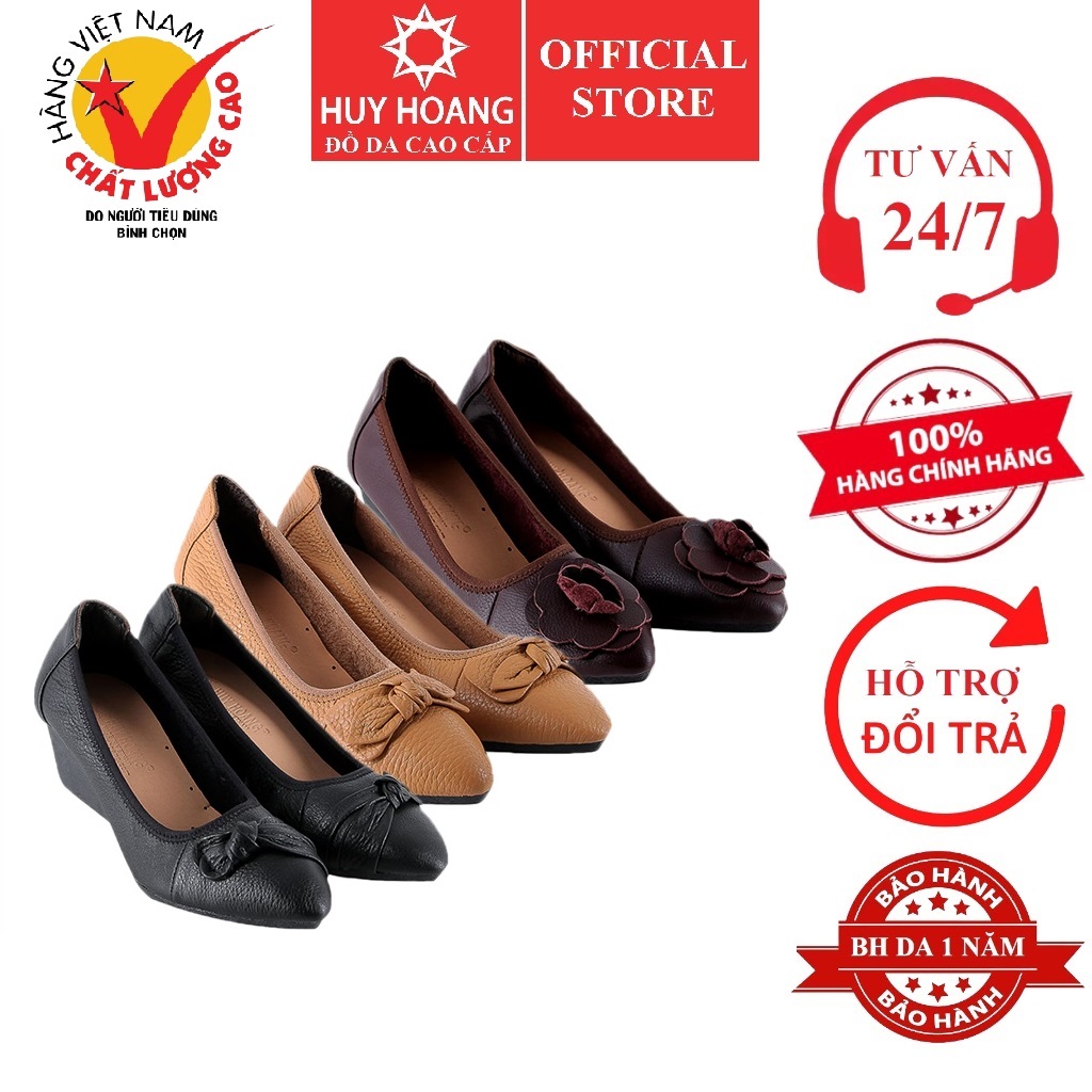 Giày nữ da bò 5 phân nhiều màu HK7941-42-43