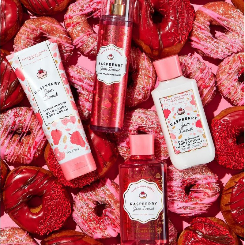 XỊT THƠM RASPBERRY JAM DONUT BATH AND BODYWORKS