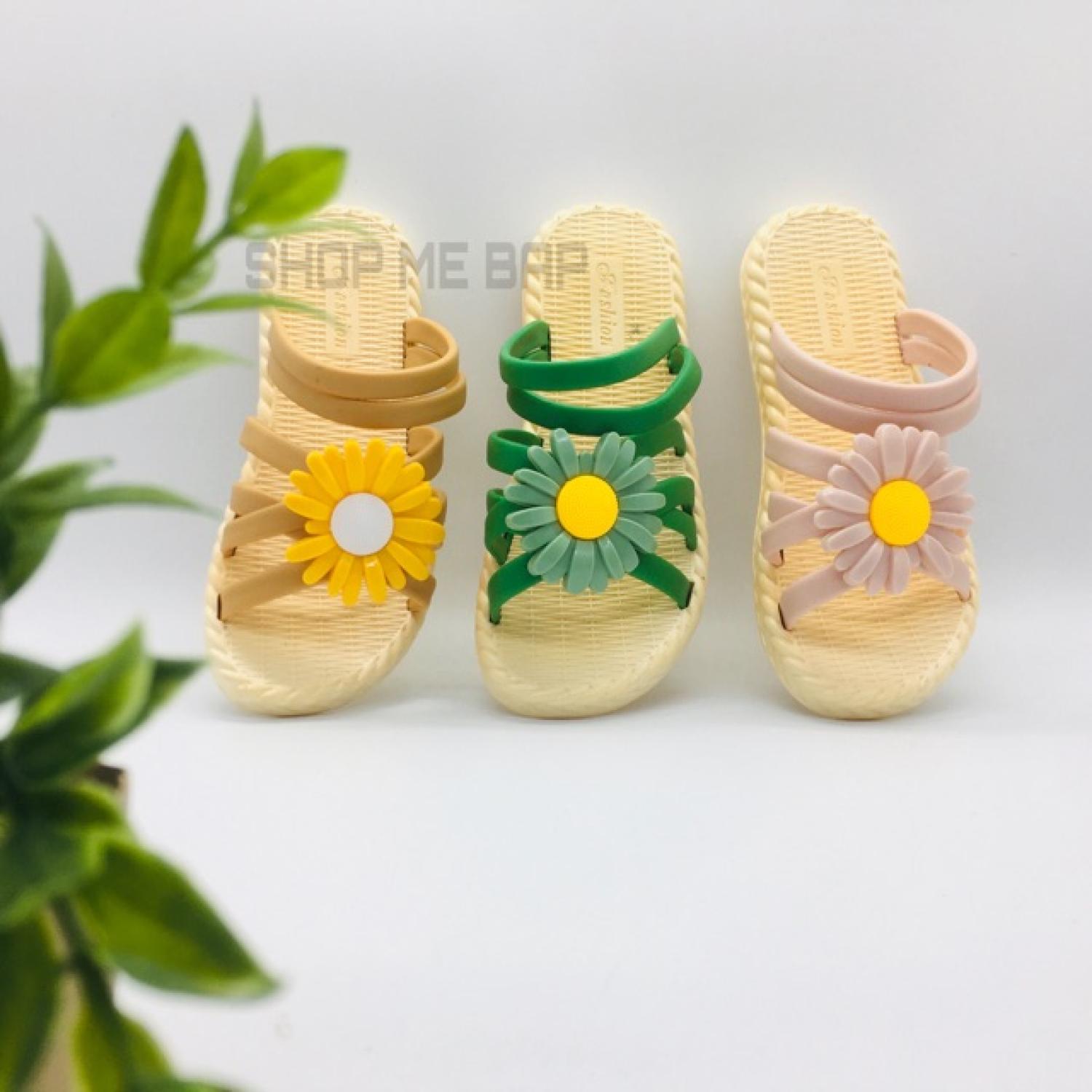 Sz31 - 39 Sandal hoa cúc giả cói siêu mềm dẻo cho mẹ và béhình thật shop