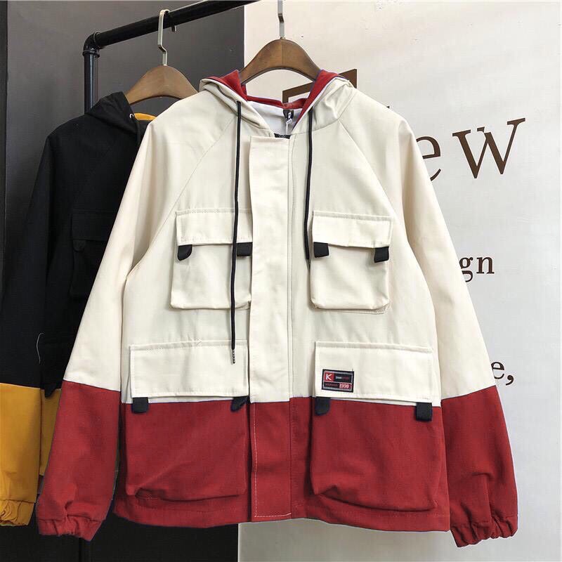 Áo Khoác Kaki HARA Unisex Nam Nữ Simple Jacket Túi hộp From Rộng Đi Học TP62