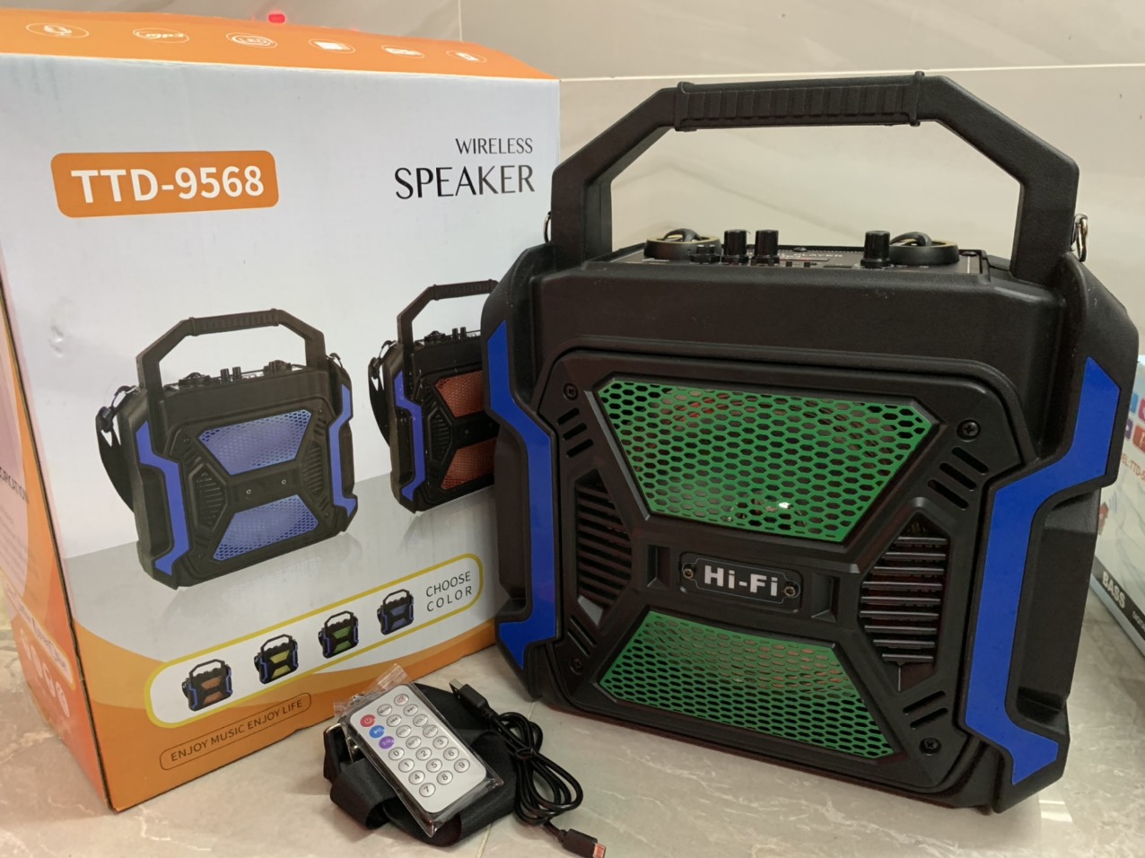 [HCM]Loa karaoke bluetooth mini TTD-9568