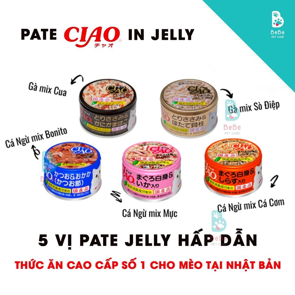 Pate CIAO Thịt Tươi Dinh Dưỡng Cho Mèo Mọi Lứa Tuổi
