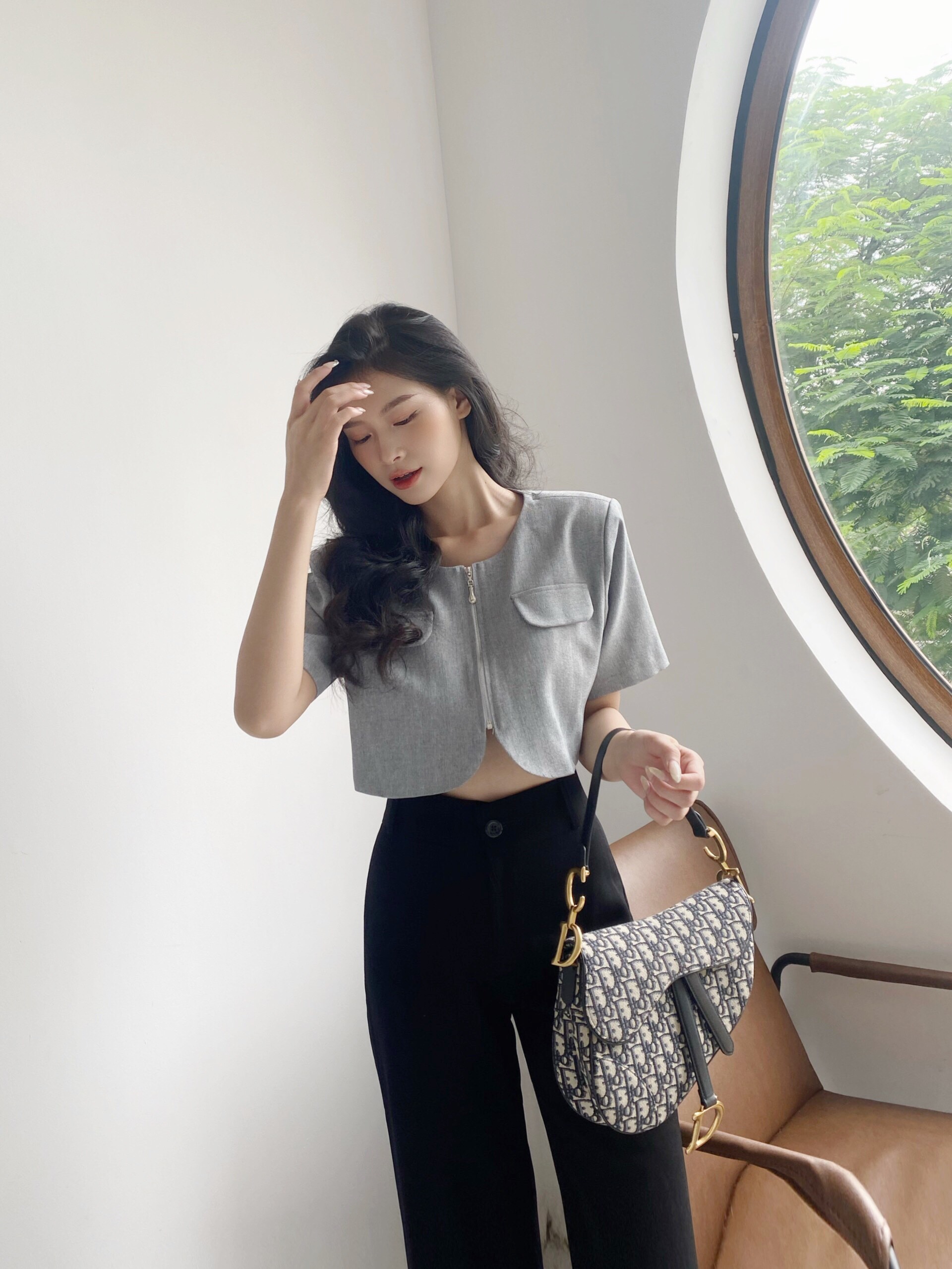 YU CHERRY | Áo Pocket Zipper Blazer YA429