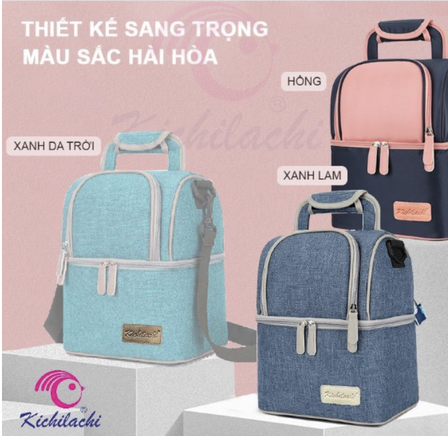 Balo bỉm sữa, balo giữ nhiệt Kichi