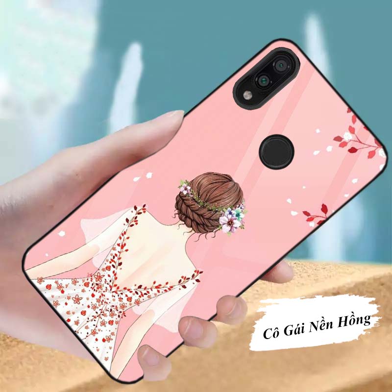 Ốp Xiaomi Redmi 7, Note 7, Note 7 Pro Lưng Kính Cường Lực Sáng Bóng