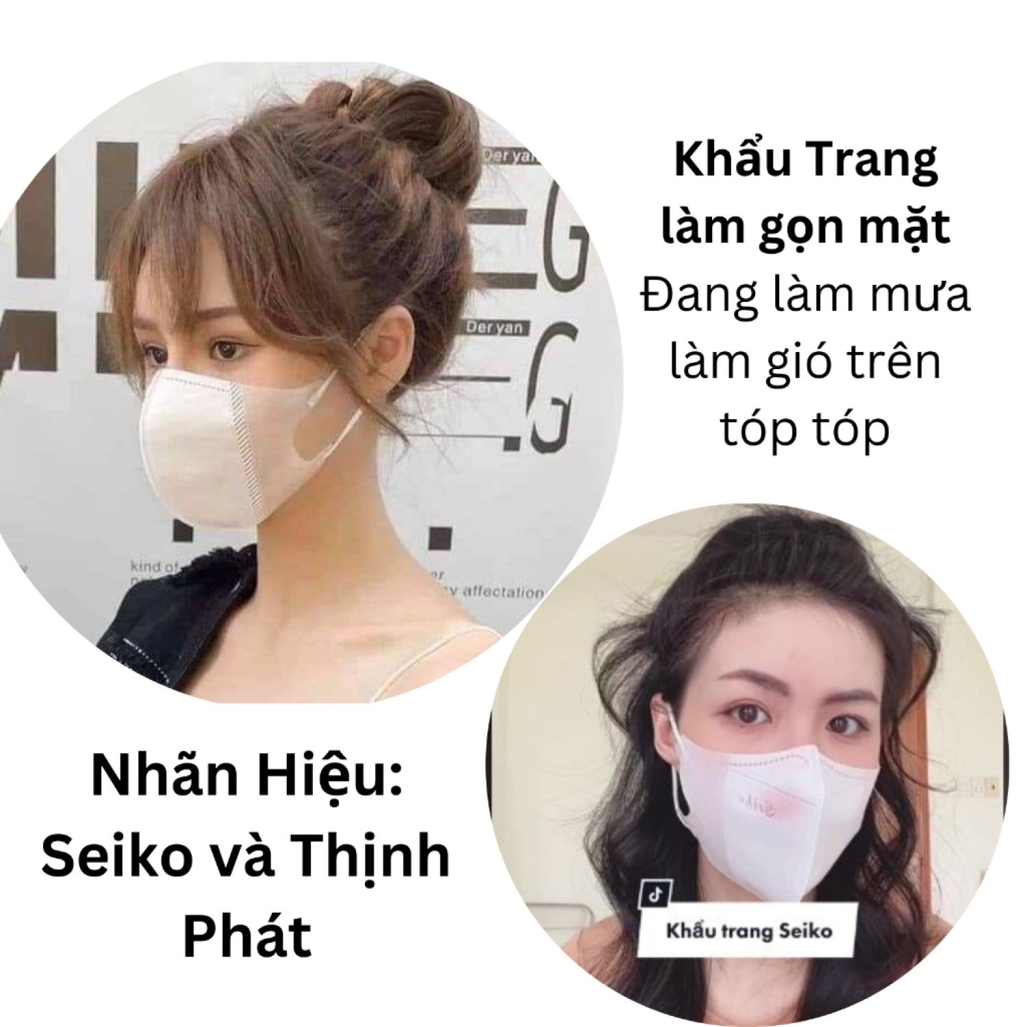 COMBO 100 Khẩu Trang 5D SEIKO + THỊNH PHÁT Người Lớn