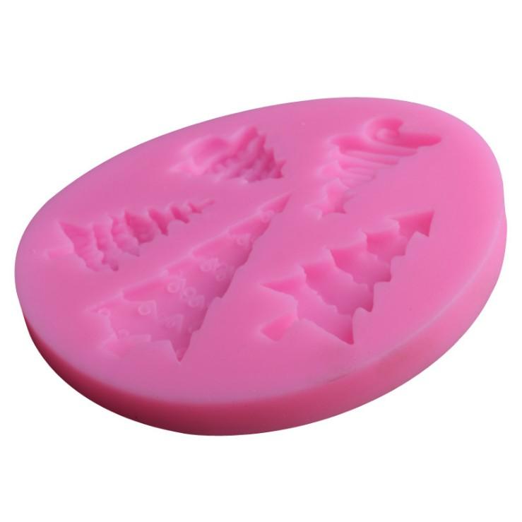 Khuôn silicon 3D 5 cây thông