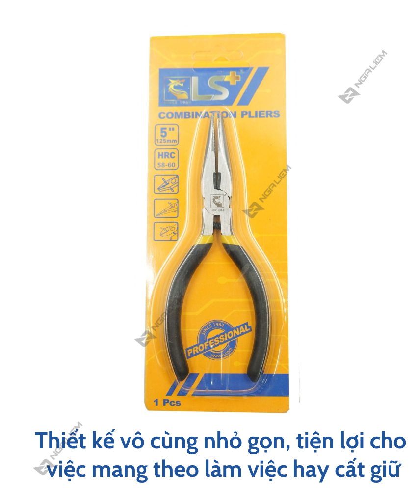 Kìm Cắt, Điện, Nhọn Mini 5″ LS+