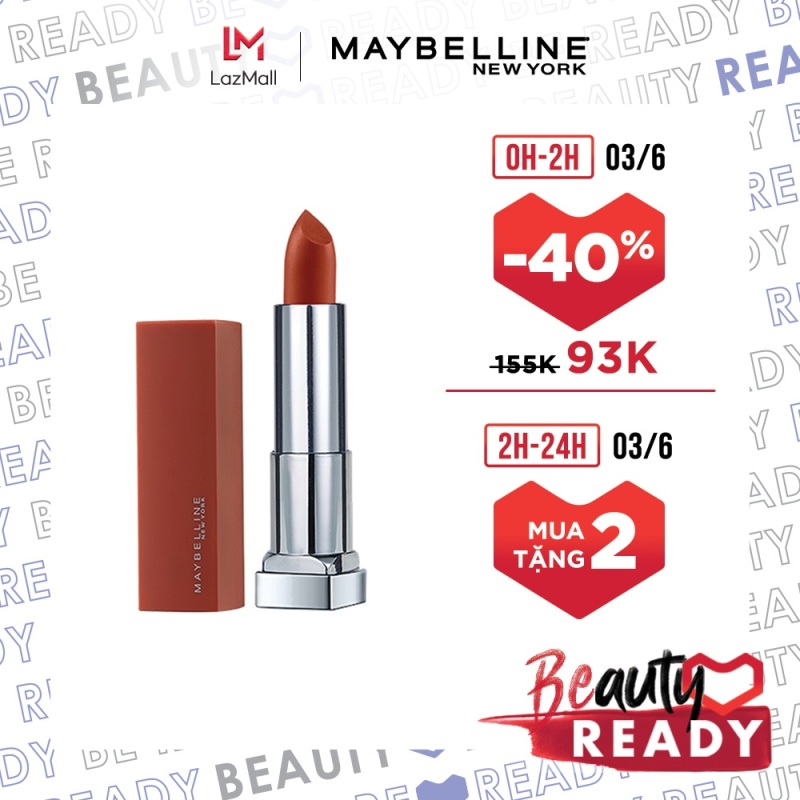 Son Lì Mịn Môi Dưỡng Môi Maybelline New York Phiên Bản Tông Đất Giới Hạn Color Sensational City Heat 3.9g giá rẻ