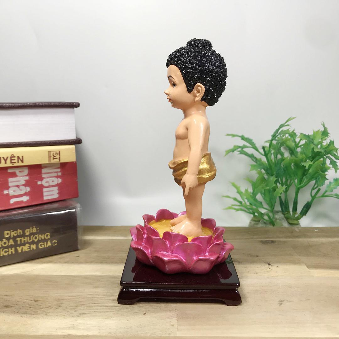 Tượng Đức Phật Đản Sanh vẽ màu cao 13cm