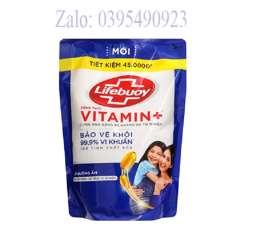 TÚI SỮA TẮM LIFEBOUY CHĂM SÓC DA 800G (Mẫu Mới Date Mới)