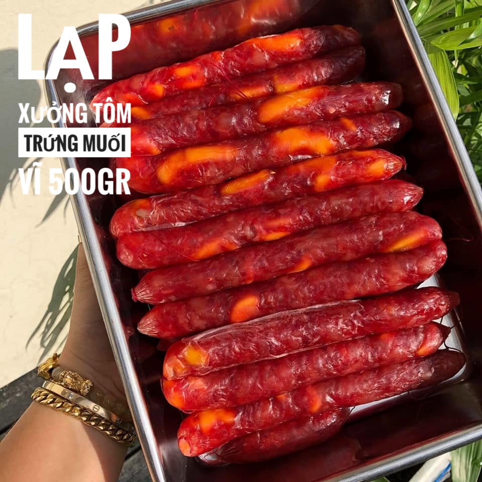 Lạp Xưởng Tôm Trứng Muối - Túi 500gr
