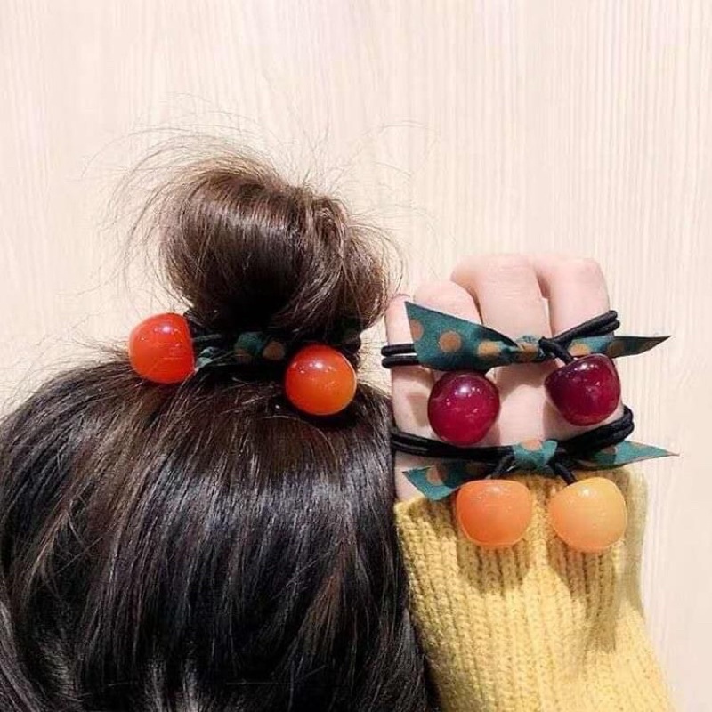 Combo 3 Dây Cột Tóc Chery Phong Cách Hàn Quốc Siêu Dễ Thương