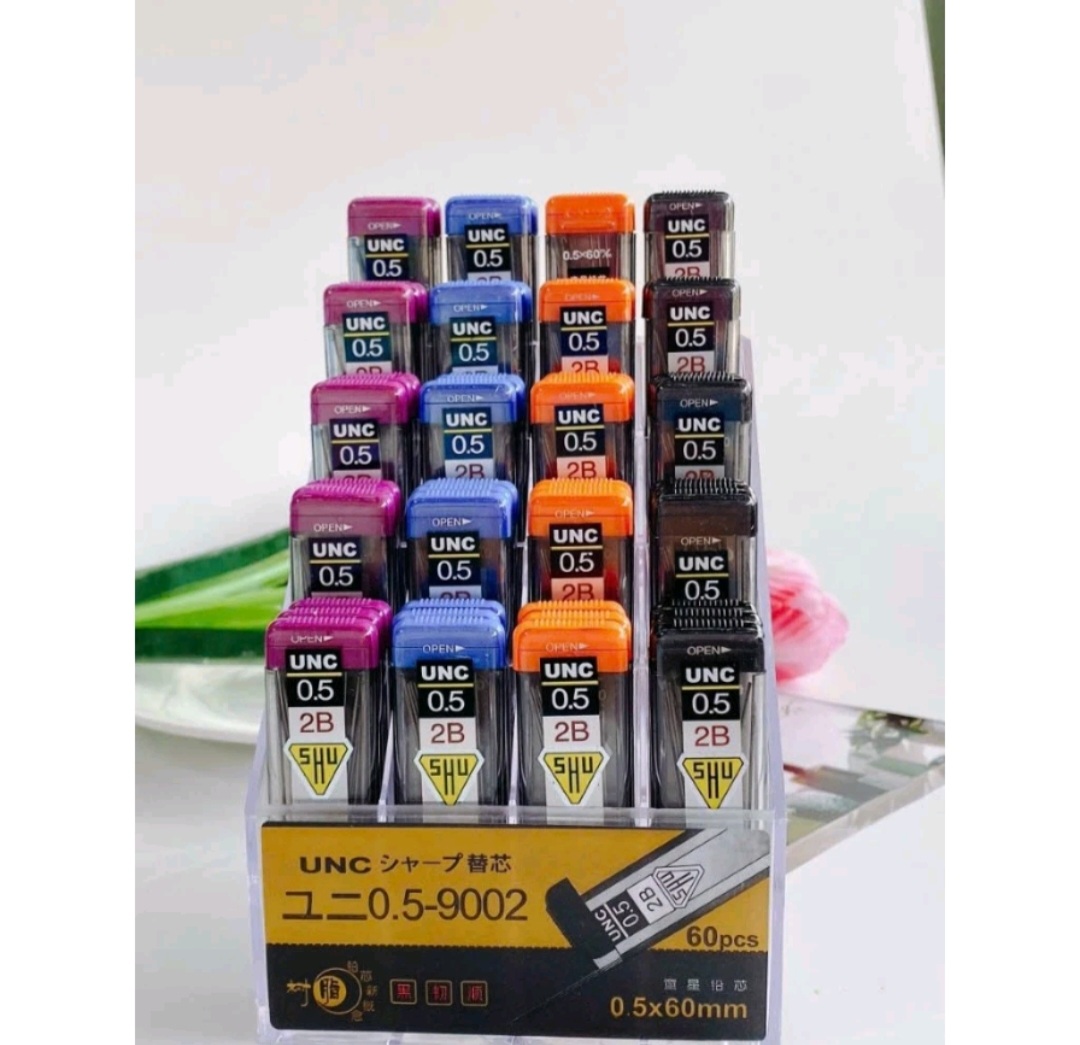 Combo 3 tuýp ruột chì unc 9002 chất lượng tốt ngòi 0.5mm